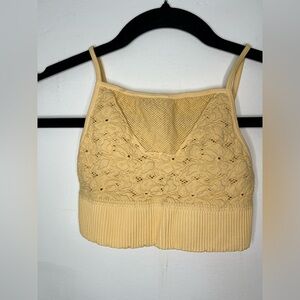 Free People Intimately Yellow High Neck Bralette